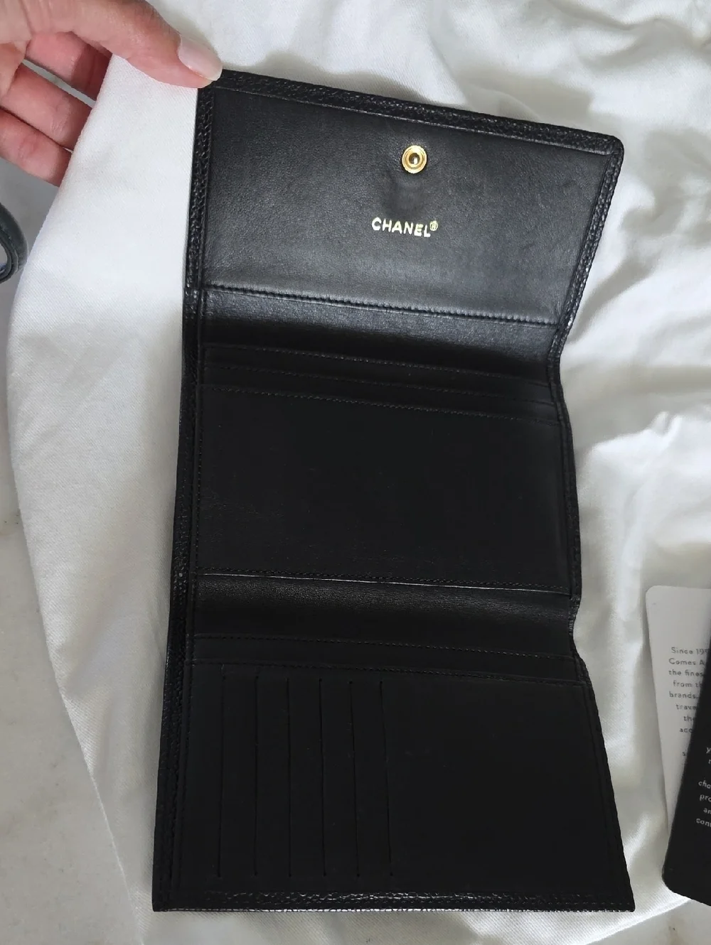CHANEL Black Quilted Caviar Leather Card Case Wallet - Picture 3 of 11